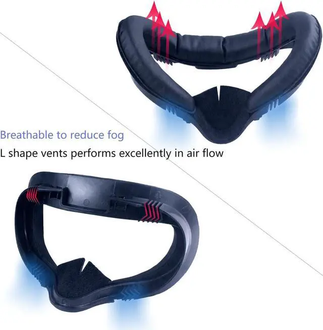 Alt view image 3 of 5 - For Meta Quest 2 VR Headset 6pcs/set Replacement Face Eye Pad Cushion(Black)