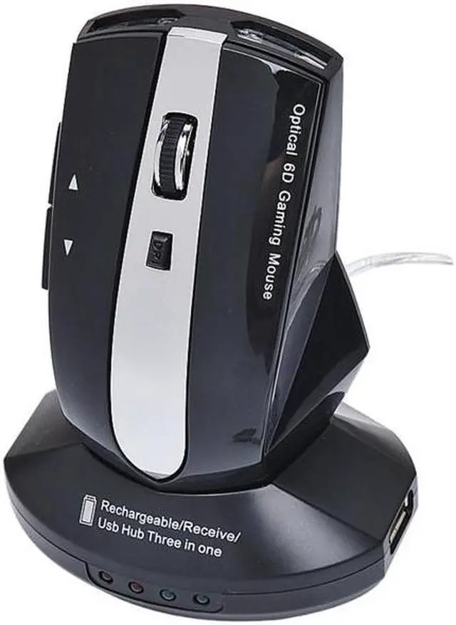 Main image of M-011G 2.4GHz 6 Keys Wireless Charging Mouse Office Game Mouse (Black)