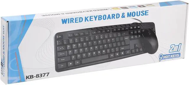 Alt view image 6 of 7 - KB-8377 USB Wired Keyboard Mouse Set (Black)