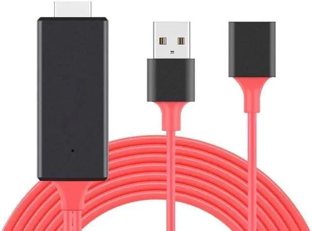 Alt view image 2 of 7 - Dongle USB Male + USB Female to HDMI Male 1080P HDMI Cables Adapter