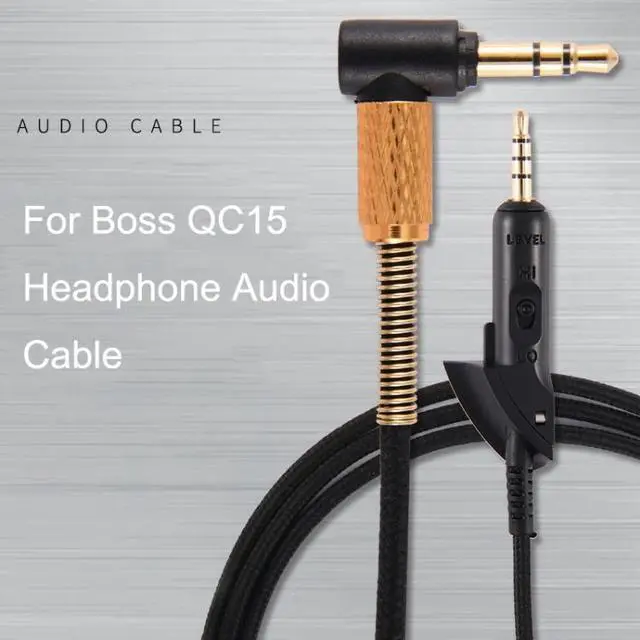 Alt view image 2 of 6 - 1.2m For Boss QC15 Headphone Audio Cable Braided Replacement Cable