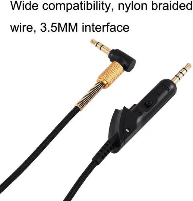Alt view image 3 of 6 - 1.2m For Boss QC15 Headphone Audio Cable Braided Replacement Cable