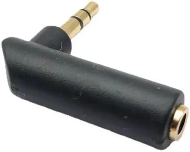Alt view image 2 of 4 - 3.5mm Elbow Male to Female Dual Channel Headphone Audio Adapter