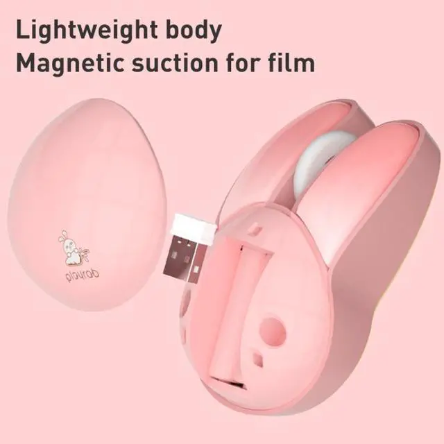 Alt view image 2 of 5 - MOFii M6 Rabbit Shape 2.4G Wireless Mute Mouse (Yellow)