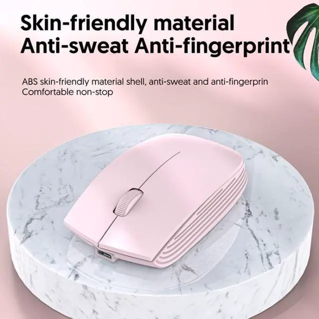Alt view image 3 of 5 - 811 3 Keys Laptop Mini Wireless Mouse Portable Optical Mouse, Spec: Double Model (Pink)