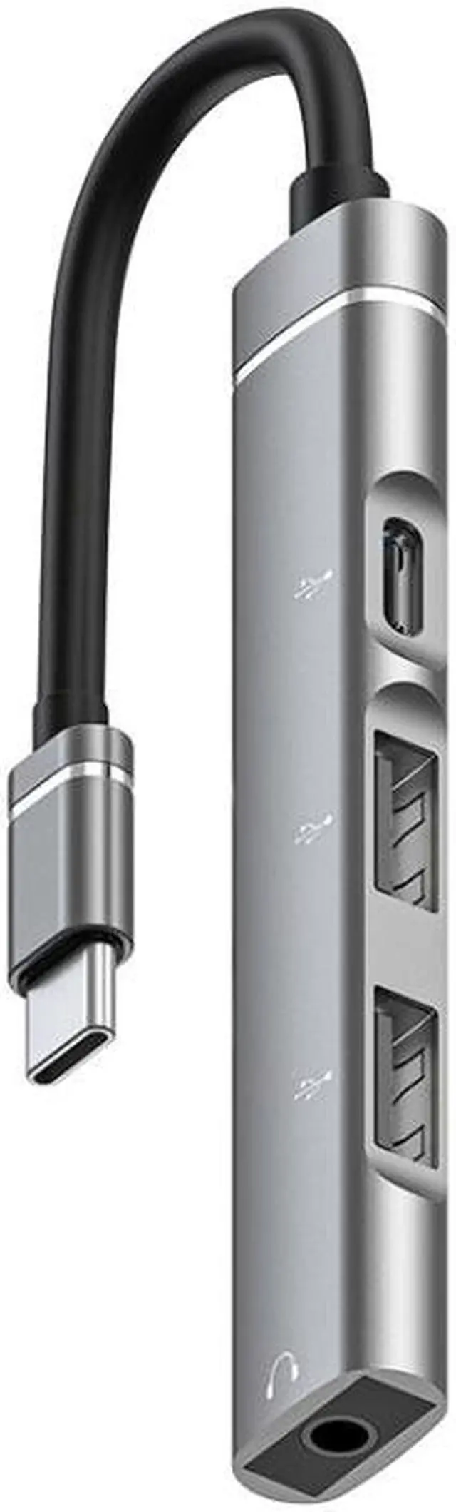 Main image of Type-C to 3.5mm + USB HUB Grey