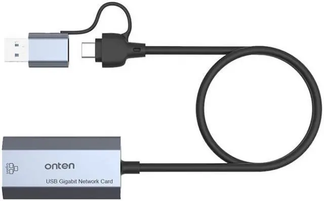 Alt view image 3 of 4 - Onten UE101 2 in 1 USB3.0 Gigabit Network Card - OEM