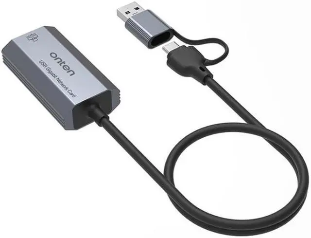 Alt view image 2 of 4 - Onten UE101 2 in 1 USB3.0 Gigabit Network Card - OEM