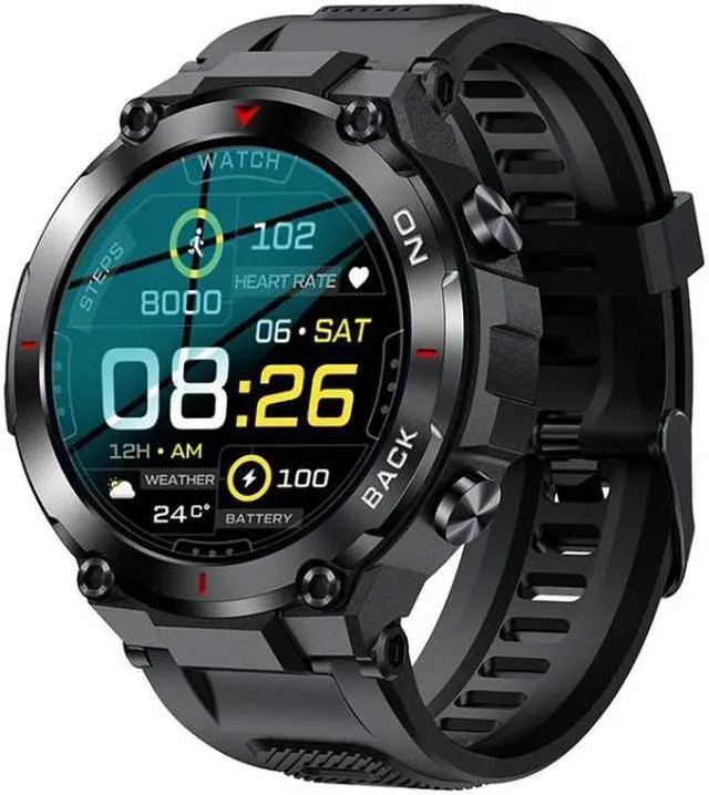 Main image of K37 1.32 Inch Heart Rate Monitoring Smart Watch With GPS Positioning Function (Black)