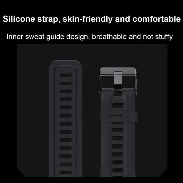 Alt view image 6 of 7 - K37 1.32 Inch Heart Rate Monitoring Smart Watch With GPS Positioning Function (Black)
