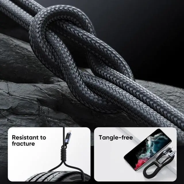 Alt view image 6 of 7 - USB-C / Type-C to USB-C / Type-C Data Cable, Length:1.2m
