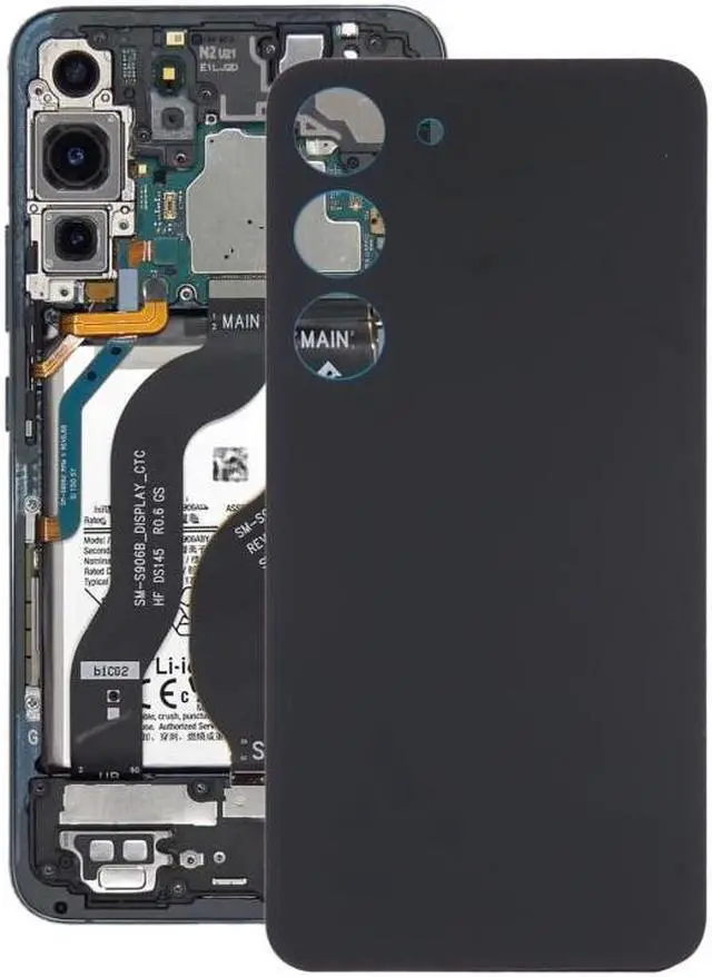 Main image of OEM Glass Battery Back Cover for Samsung Galaxy S23 SM-S911B Black