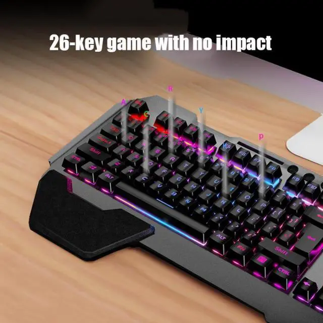 Alt view image 7 of 7 - K680 RGB Rechargeable Gaming Wireless Keyboard and Mouse Set Black White