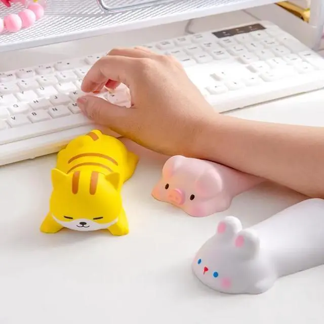 Alt view image 2 of 7 - Decompression Memory Foam Mouse Pad Cute Desktop Mouse Wrist Cusion Hand Rest Cat