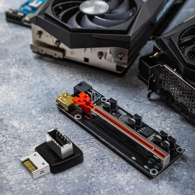 Alt view image 6 of 7 - 2pcs USB3.1 Type-E Computer Motherboard Interface 90 Degrees Elbow Front Type-C Adapter (PH74A) - OEM