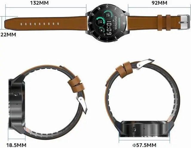 Alt view image 4 of 7 - Rogbid Panda Plus  4GB+64GB 1.69 inch IPS Screen Dual Cameras Smart Watch, Support Heart Rate Monitoring/SIM Card Calling