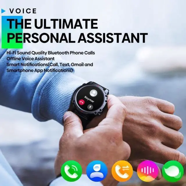 Alt view image 6 of 7 - Zeblaze Vibe 7 Lite 1.47 inch IPS Screen 3 ATM IP69K Waterproof Smart Watch, Support Voice Call / Health Monitoring (Black)