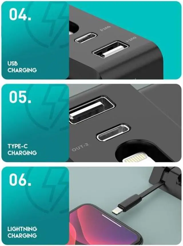 Alt view image 6 of 7 - D2 15W Max 6 in 1 Multifunction Fast Wireless Charger Holder (Black)