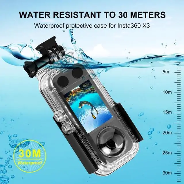 Alt view image 4 of 7 - For Insta360 X3 PULUZ 30m Underwater Waterproof Housing Case