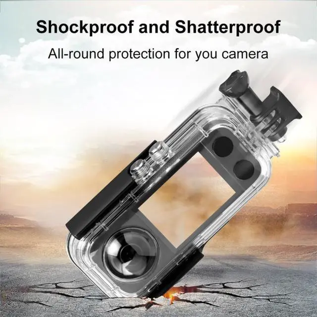 Alt view image 6 of 7 - For Insta360 X3 PULUZ 30m Underwater Waterproof Housing Case