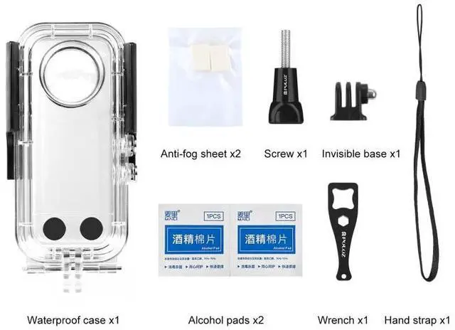 Alt view image 7 of 7 - For Insta360 X3 PULUZ 30m Underwater Waterproof Housing Case