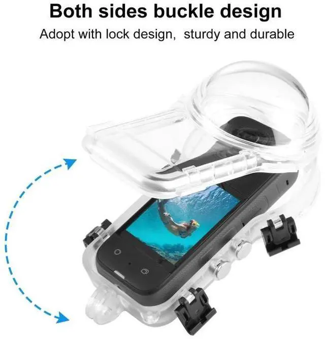 Alt view image 4 of 7 - For Insta360 X3 PULUZ Invisible Dive Case 50m Waterproof Sealed Case (Transparent)