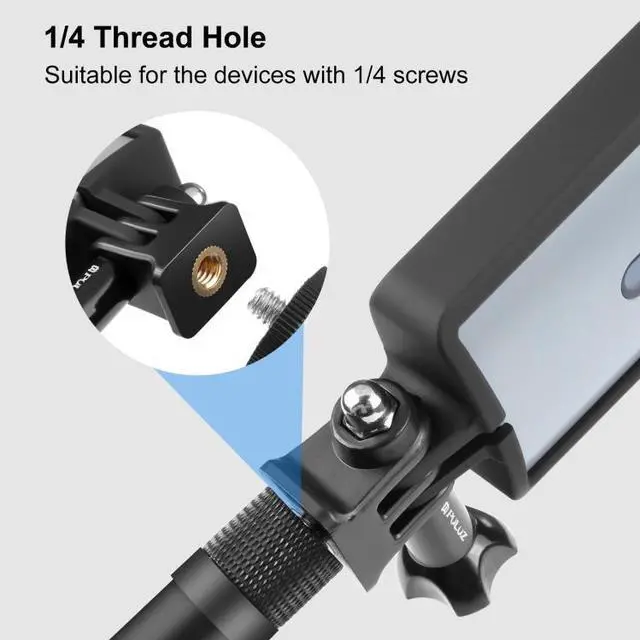 Alt view image 3 of 7 - PULUZ PC ABS Plastic Protective Frame for Ricoh Theta SC2, with Adapter Mount & Screw(Black)
