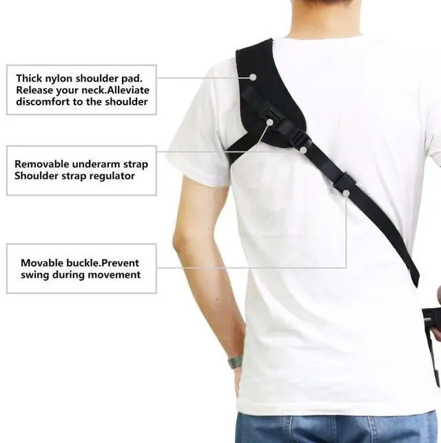 Alt view image 6 of 7 - PULUZ Quick Release Anti-Slip Soft Pad Nylon Breathable Curved Camera Strap with Metal Hook for SLR / DSLR Cameras