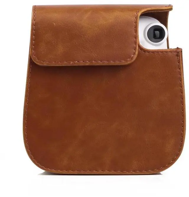 Alt view image 3 of 6 - Retro Full Body Camera Leather Case Bag with Strap for FUJIFILM Instax mini 11 (Brown)