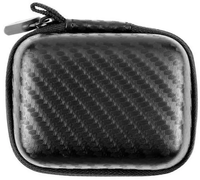 Alt view image 3 of 7 - For Insta360 GO 3 / GO 3S PULUZ Mini Body Bag Portable Carbon Fiber EVA Storage Bag (Black)