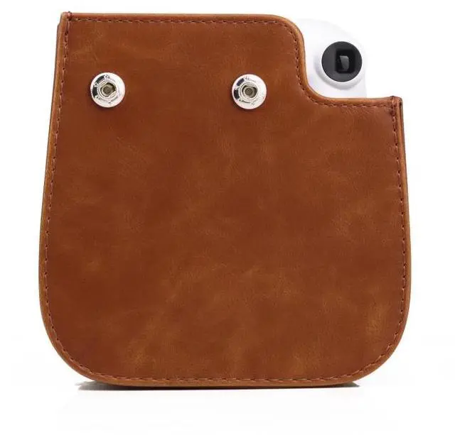 Alt view image 6 of 6 - Retro Full Body Camera Leather Case Bag with Strap for FUJIFILM Instax mini 11 (Brown)