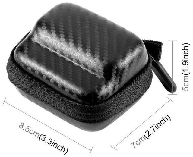 Alt view image 4 of 7 - For Insta360 GO 3 / GO 3S PULUZ Mini Body Bag Portable Carbon Fiber EVA Storage Bag (Black)