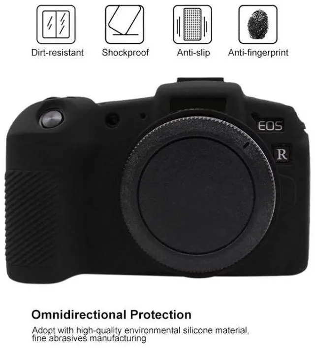 Alt view image 4 of 7 - PULUZ Soft Silicone Protective Case for Canon EOS RP(Black)