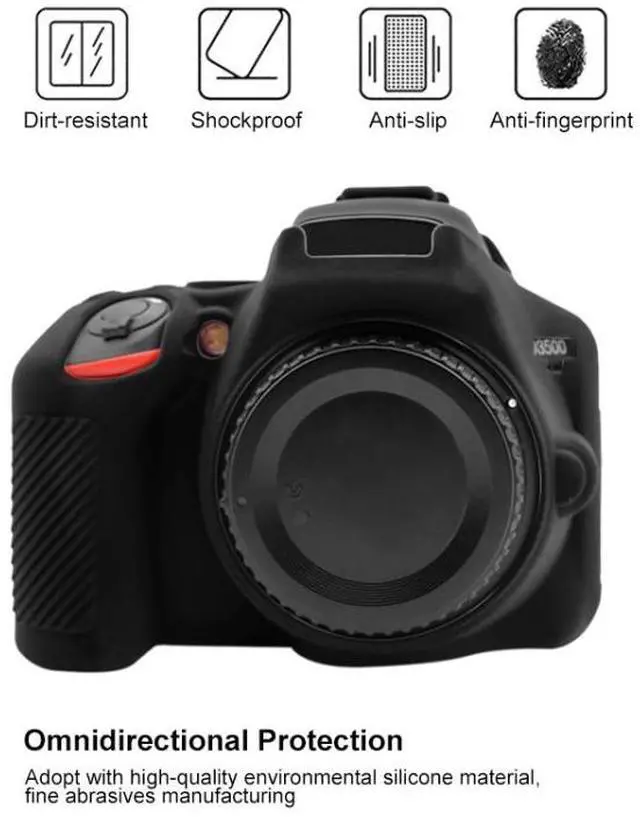 Alt view image 4 of 7 - PULUZ Soft Silicone Protective Case for Nikon D3500(Black)