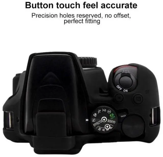 Alt view image 5 of 7 - PULUZ Soft Silicone Protective Case for Nikon D3500(Black)