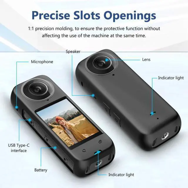 Alt view image 5 of 7 - For Insta360 X4 PULUZ Full Body Dust-proof Silicone Protective Case (White)