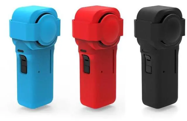 Alt view image 2 of 6 - PULUZ Silicone Protective Case with Lens Cover for Insta360 One RS 1-Inch 360 Edition(Red)