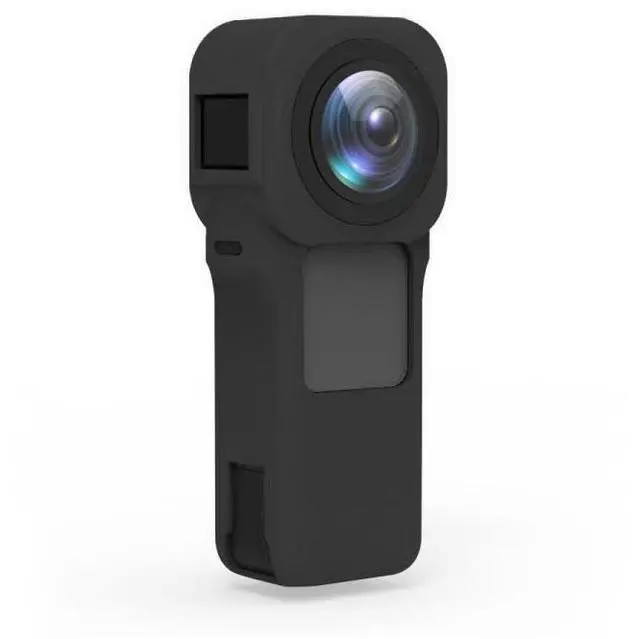 Alt view image 5 of 6 - PULUZ Silicone Protective Case with Lens Cover for Insta360 One RS 1-Inch 360 Edition(Red)