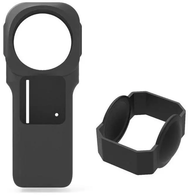 Alt view image 3 of 6 - PULUZ Silicone Protective Case with Lens Cover for Insta360 One RS 1-Inch 360 Edition(Red)