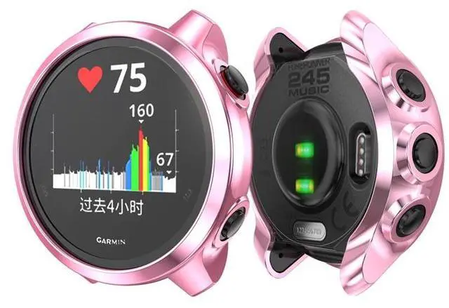 Alt view image 2 of 5 - For Garmin Forerunner 245 TPU Electroplated Watch Case(Silver)