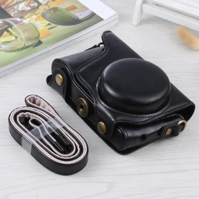 Main image of Full Body Camera PU Leather Case Bag with Strap for Samsung Galaxy Camera EK-GC100 / EK-GC110 / EK-GC200(Black)