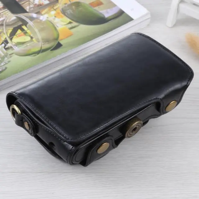 Alt view image 4 of 5 - Full Body Camera PU Leather Case Bag with Strap for Samsung Galaxy Camera EK-GC100 / EK-GC110 / EK-GC200(Black)