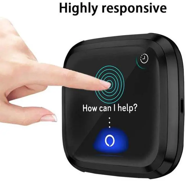 Alt view image 3 of 7 - For Fitbit versa 2 Plating TPU All-inclusive Protective Shell(Black)
