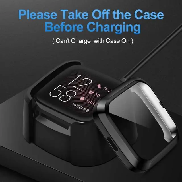 Alt view image 6 of 7 - For Fitbit versa 2 Plating TPU All-inclusive Protective Shell(Black)