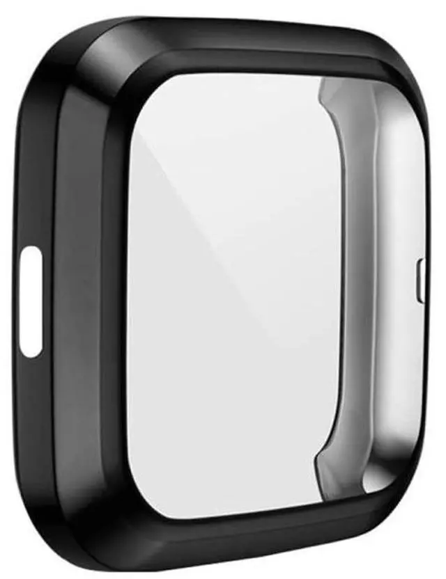 Alt view image 7 of 7 - For Fitbit versa 2 Plating TPU All-inclusive Protective Shell(Black)