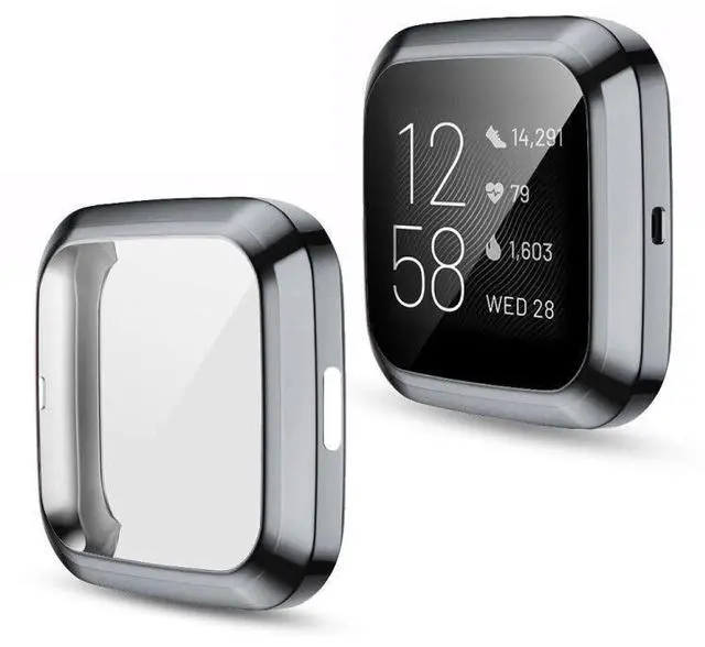 Main image of For Fitbit versa 2 Plating TPU All-inclusive Protective Shell(Gray)