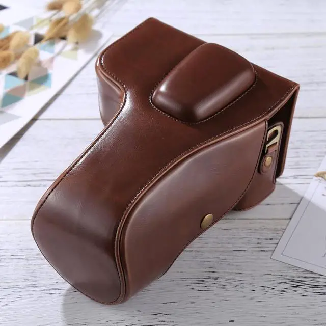 Main image of Full Body Camera PU Leather Case Bag for Nikon D5300 / D5200 / D5100 (18-55mm / 18-105mm / 18-140mm Lens) (Coffee)