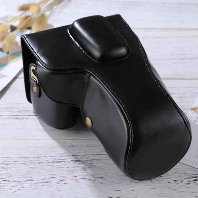 Alt view image 3 of 7 - Full Body Camera PU Leather Case Bag for Nikon D5300 / D5200 / D5100 (18-55mm / 18-105mm / 18-140mm Lens) (Coffee)