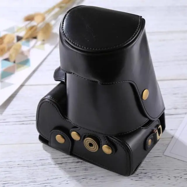 Alt view image 5 of 7 - Full Body Camera PU Leather Case Bag for Nikon D5300 / D5200 / D5100 (18-55mm / 18-105mm / 18-140mm Lens) (Coffee)