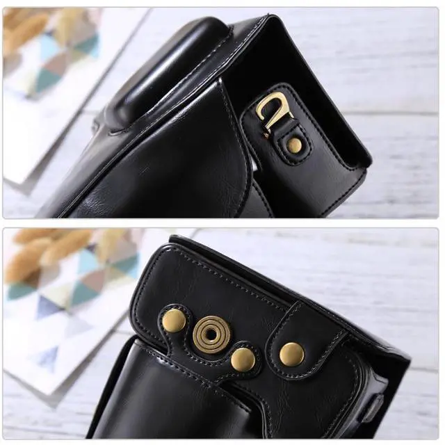 Alt view image 7 of 7 - Full Body Camera PU Leather Case Bag for Nikon D5300 / D5200 / D5100 (18-55mm / 18-105mm / 18-140mm Lens) (Coffee)